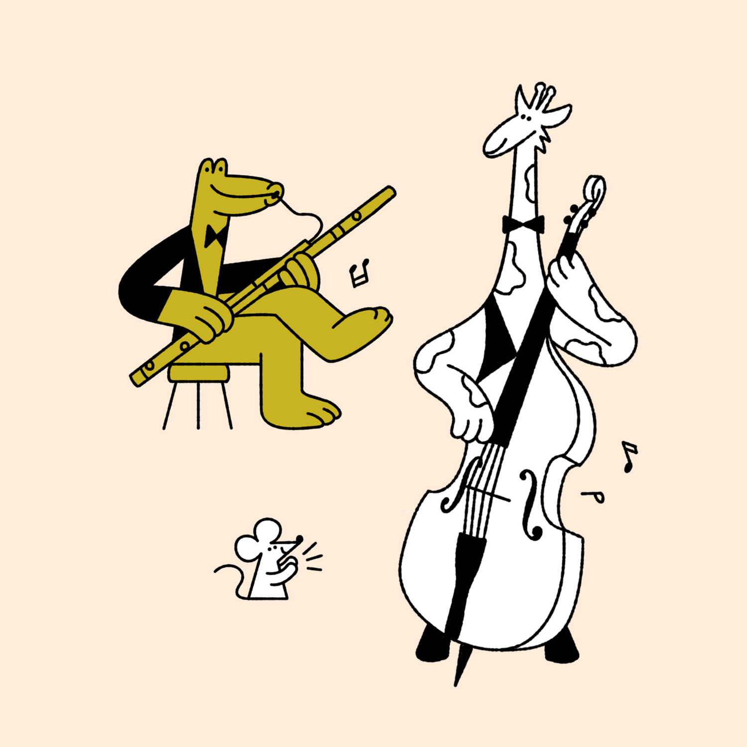 Orchestra musicians illustration